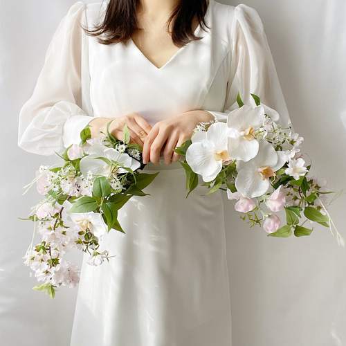 桜バレリーナブーケ 和装ブーケ 白無垢ブーケ ブーケ SAYURI 通販