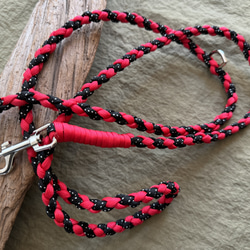 ワンちゃん♡パラコードリード 金具シルバー red リード・首輪 kohaku