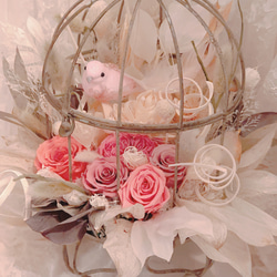 オメガ様オーダーページ　ハンドメイドしめ縄２点　仏花バラ　一合升フラワーアレンジ ❤️SALE❤️鳥籠プリザーブドフラワーアレンジ️ その他素材