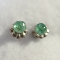 (1 件) 祖母綠耳環（3.5 毫米，鈦柱） 第1張的照片