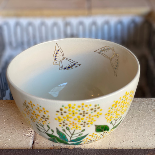 色絵 菜の花に透かし蝶々 抹茶茶碗 茶碗・めし碗 清香〜きよか〜 通販