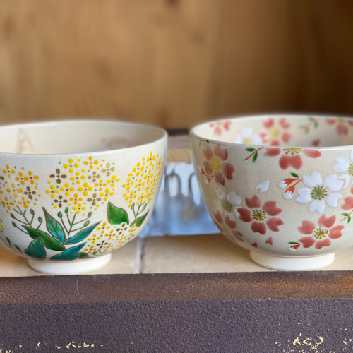 色絵 菜の花に透かし蝶々 抹茶茶碗 茶碗・めし碗 清香〜きよか〜 通販