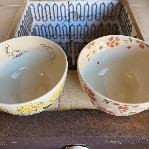 色絵 菜の花に透かし蝶々 抹茶茶碗 茶碗・めし碗 清香〜きよか〜 通販