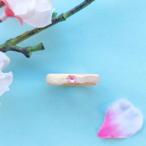 白いさくら（桜）の木の指輪 花 指輪・リング zarame hitotoki