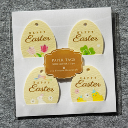 ★Taa／ギフトタグ　Happy Easter　たまご　うさぎ　ひよこ　チューリップ　イースターエッグ 6枚目の画像