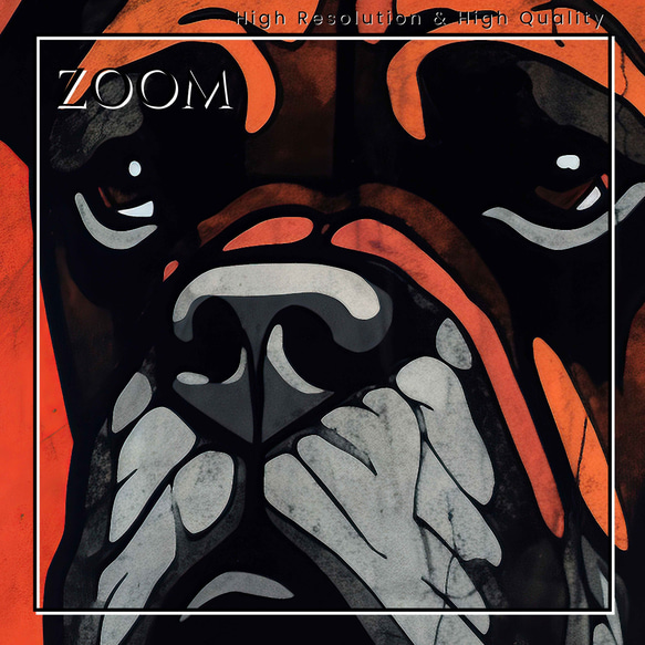 【Trinity (トリニティー)  - ボクサー犬 No.3】幸運 モダンアートポスター 犬の絵 犬の絵画 3枚目の画像