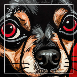【Trinity (トリニティー)  - チワワ犬 No.1】幸運 モダンアートポスター 犬の絵 犬の絵画 3枚目の画像