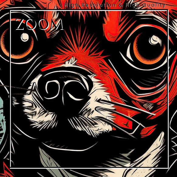 【Trinity (トリニティー)  - チワワ犬 No.2】幸運 モダンアートポスター 犬の絵 犬の絵画 3枚目の画像