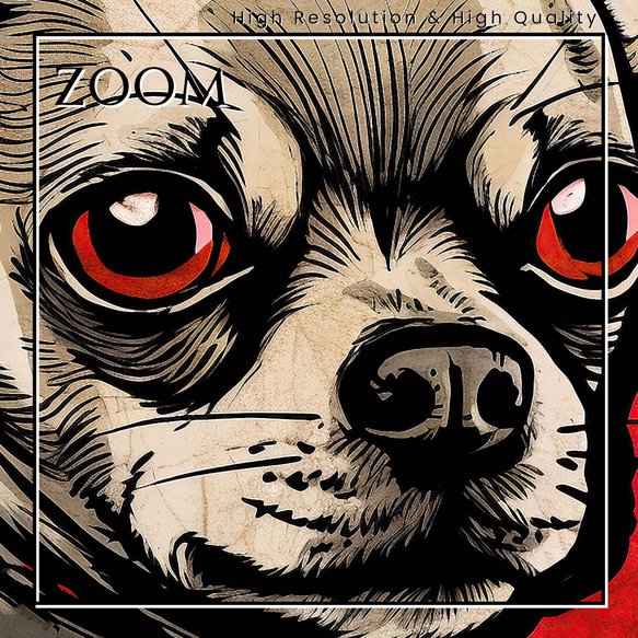 【Trinity (トリニティー)  - チワワ犬 No.3】幸運 モダンアートポスター 犬の絵 犬の絵画 3枚目の画像
