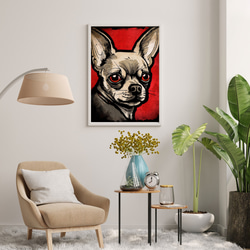 【Trinity (トリニティー)  - チワワ犬 No.3】幸運 モダンアートポスター 犬の絵 犬の絵画 7枚目の画像