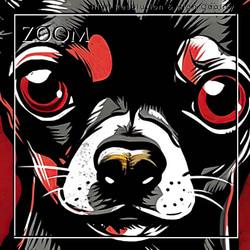 【Trinity (トリニティー)  - チワワ犬 No.5】幸運 モダンアートポスター 犬の絵 犬の絵画 3枚目の画像