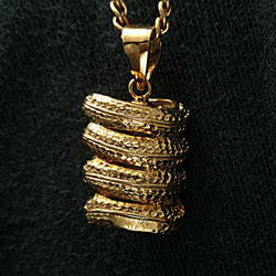 『蛇のネックレス』銀製：天然ダイヤモンド（４月の誕生石）/0.03ｃｔ ◎純金仕上　【あなたの誕生石もセットできます。】 5枚目の画像