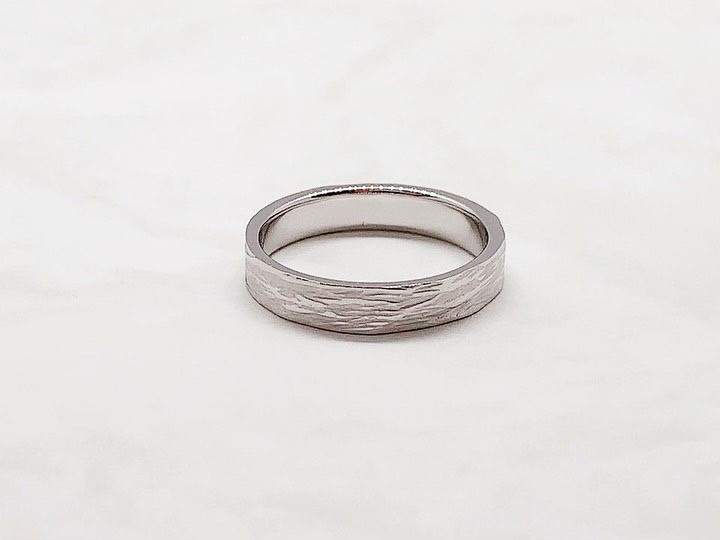 木目リング(シルバー) SV925 K10 Pt950 ペアリング 文字入れ