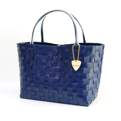 受注制作～プラかごバッグ☆ブラック フラワー☆ かごバッグ chirinta