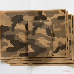 紙製ブックカバー　デジタル迷彩柄（モノクロ）（5枚セット） 1枚目の画像