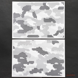 紙製ブックカバー　デジタル迷彩柄（モノクロ）（5枚セット） 6枚目の画像