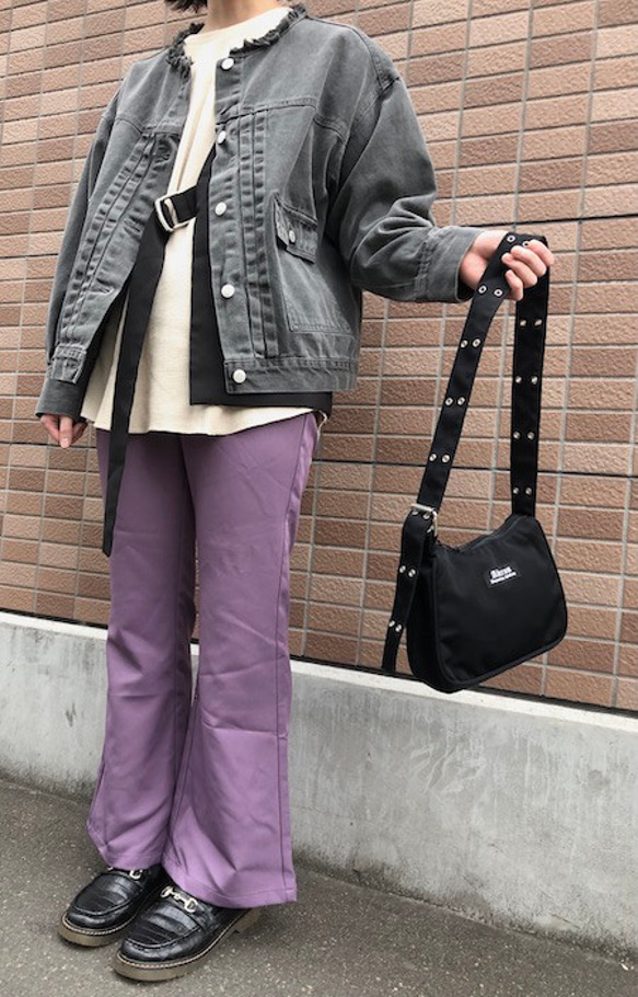 Basic Flare Pants (Light Purple) パープル 紫 ガーリー 1枚目の画像