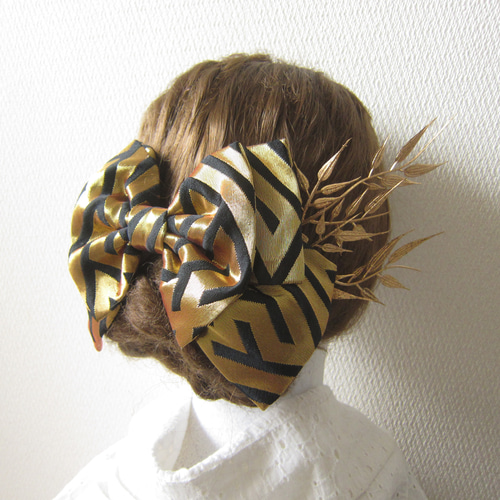 ご確認用になります。金襴リボン髪飾り