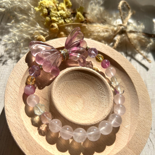 ローズクォーツ ハート型 アクセサリーケース