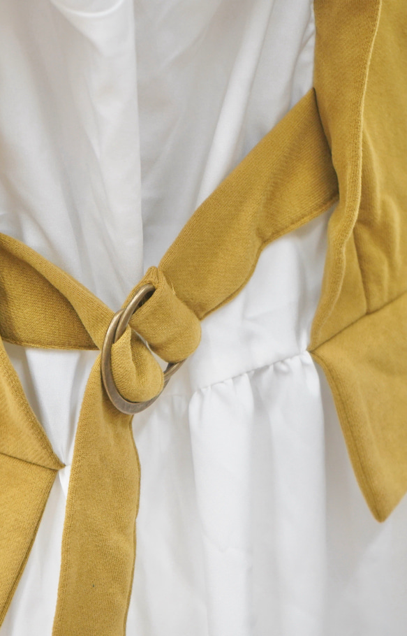 Vest Docking Design Blouse Tunic (mustard yellow) イエロー 黄色 9枚目の画像
