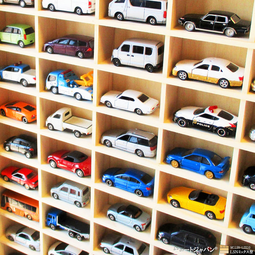 トミカ40台・ロングトミカ20台 収納ケース アクリル障子なし トミカ40台・ロングトミカ20台 収納ケース アクリル障子なし