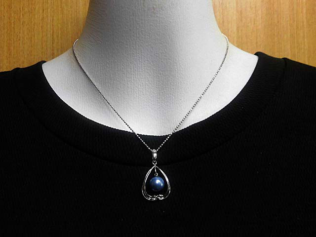 天然石 SILVER925 アコヤ真珠(パール)ネックレス(ペンダント)　　240101070