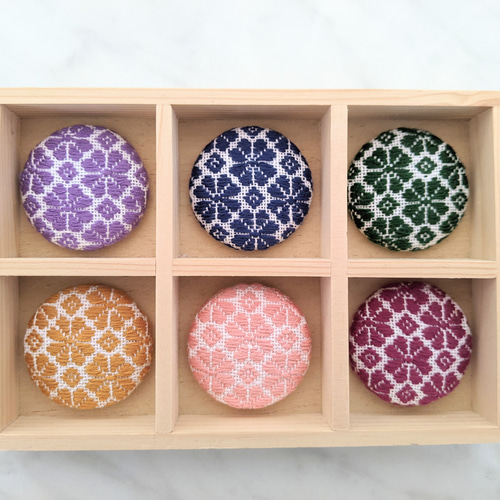 こぎん刺し 刺繍 ヘアゴム 和柄＆花柄 ハンドメイド ヘアゴム ふみこ 