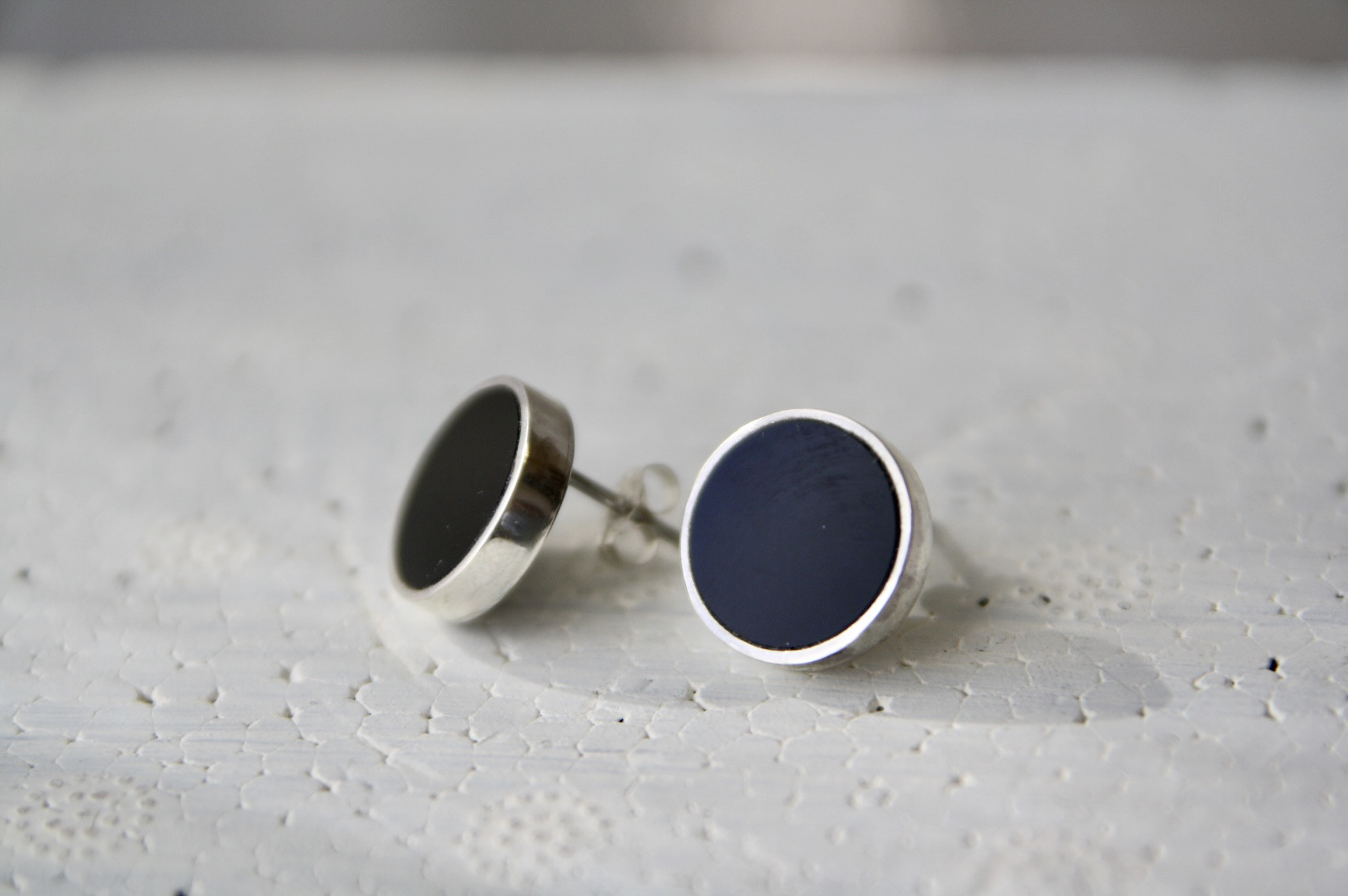 オニキス　silverピアス