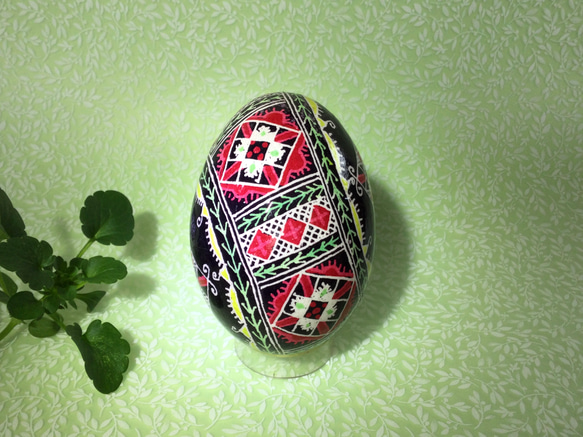 イースターエッグ(PYSANKY)  本物の卵です(๑˃̵ᴗ˂̵) 2枚目の画像