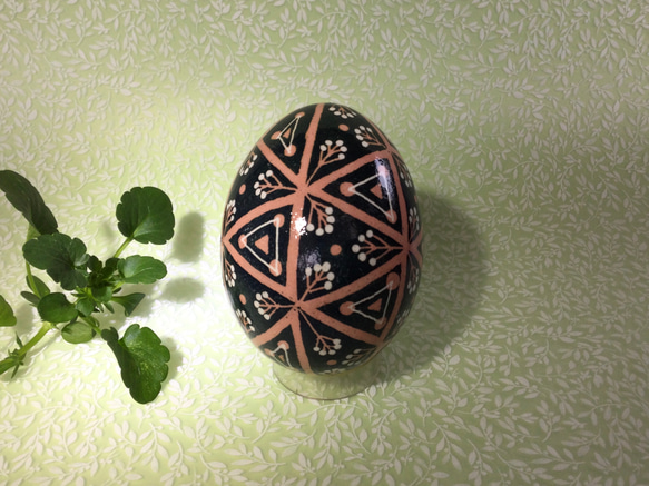 イースターエッグ(PYSANKY)  本物の卵です(๑˃̵ᴗ˂̵) 2枚目の画像