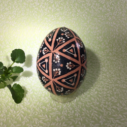 イースターエッグ(PYSANKY)  本物の卵です(๑˃̵ᴗ˂̵) 1枚目の画像