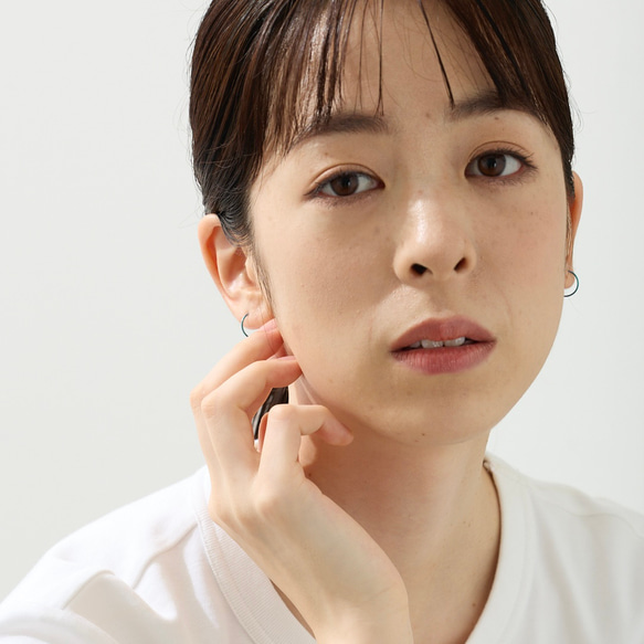 つけっぱなしOK　ミニフープピアス　純チタン製 5枚目の画像