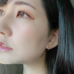 つけっぱなしOK　ミニフープピアス　純チタン製 8枚目の画像