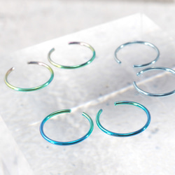 つけっぱなしOK　ミニフープピアス　純チタン製 2枚目の画像