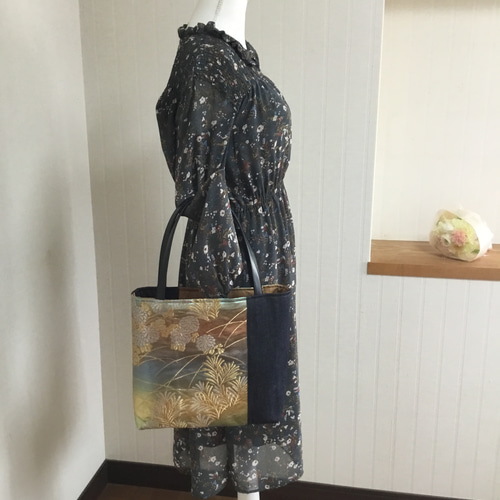 ハンドメイド・リメイク・帯・カバン・トートバッグ・お出掛け