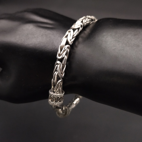 6mmスクエアビザンチン【シルバーチェーンブレスレット】 ブレスレット