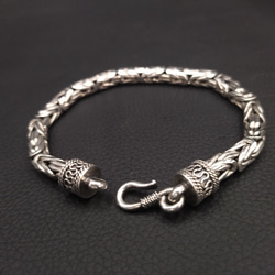 6mmスクエアビザンチン【シルバーチェーンブレスレット】 ブレスレット