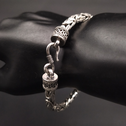 6mmスクエアビザンチン【シルバーチェーンブレスレット】 ブレスレット