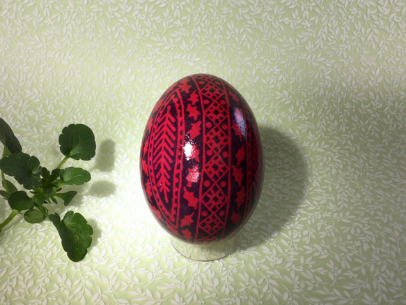 イースターエッグ(PYSANKY)  本物の卵です(๑˃̵ᴗ˂̵) 2枚目の画像