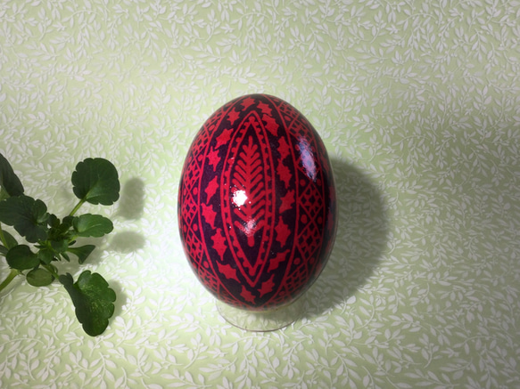 イースターエッグ(PYSANKY)  本物の卵です(๑˃̵ᴗ˂̵) 1枚目の画像