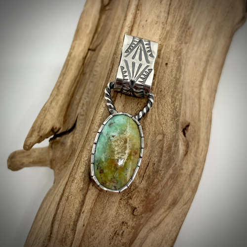 キングマン ターコイズ トルコ石 シルバー ネックレス ペンダント