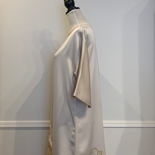 留袖リメイクワンピースAライン結婚式　発表会　パーティー 楽天市場】【レンタル】留袖ドレス 9号 正絹 Aラインワンピース