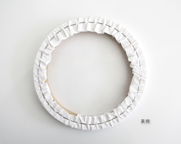 円形パネル作品「こざくらぼたん」20cm 5枚目の画像