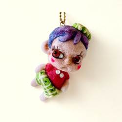 羊毛フェルト ストラップシリーズ うさぎさん 羊毛フェルト Howakero