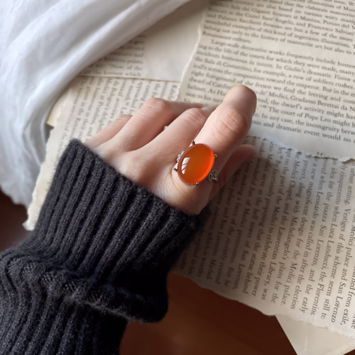 【J446】 ヴィンテージ　Carnelian（カーネリアン）　リング　１４号 J446】 ヴィンテージ Carnelian（カーネリアン） リング 14号