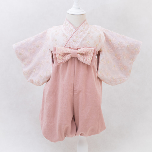 レース×ピンク】リニューアル♡可憐なレースのベビー袴 ベビー レース×ピンク】リニューアル♡可憐なレースのベビー袴 ベビー