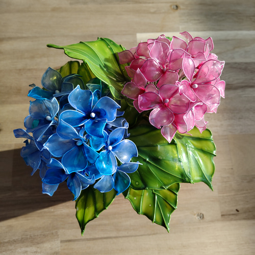 紫陽花♡アレンジ♡ディップアート♡アメリカンフラワー