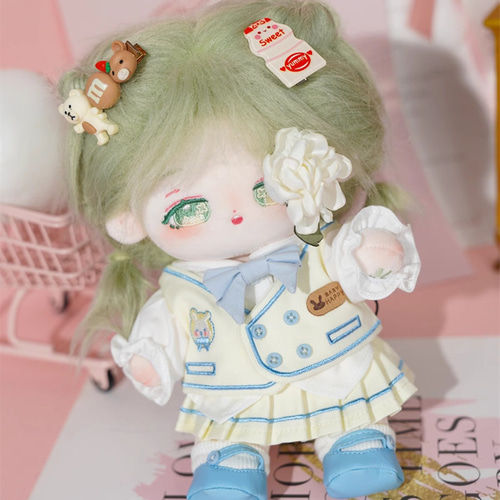 無属性 ぬいぐるみ 20cm 着せ替えぬいぐるみ 茶髪緑の目女の子