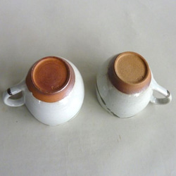 コーヒーカップ（乳白釉の上にトルコブルー） 4枚目の画像