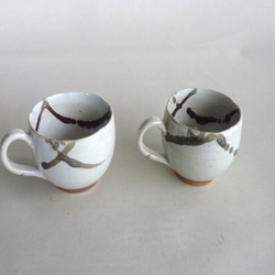 コーヒーカップ（乳白釉の上にトルコブルー） 2枚目の画像